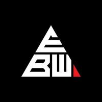 ebw-Dreieck-Buchstaben-Logo-Design mit Dreiecksform. ebw-Dreieck-Logo-Design-Monogramm. ebw-Dreieck-Vektor-Logo-Vorlage mit roter Farbe. ebw dreieckiges Logo einfaches, elegantes und luxuriöses Logo. vektor