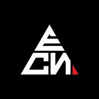 ecn-Dreieck-Buchstaben-Logo-Design mit Dreiecksform. ECN-Dreieck-Logo-Design-Monogramm. ECN-Dreieck-Vektor-Logo-Vorlage mit roter Farbe. ecn dreieckiges logo einfaches, elegantes und luxuriöses logo. vektor