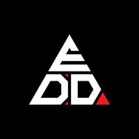 Edd-Dreieck-Buchstaben-Logo-Design mit Dreiecksform. Edd-Dreieck-Logo-Design-Monogramm. edd-Dreieck-Vektor-Logo-Vorlage mit roter Farbe. Edd dreieckiges Logo einfaches, elegantes und luxuriöses Logo. vektor