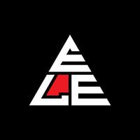 ele-Dreieck-Buchstaben-Logo-Design mit Dreiecksform. Ele-Dreieck-Logo-Design-Monogramm. Ele-Dreieck-Vektor-Logo-Vorlage mit roter Farbe. ele dreieckiges Logo einfaches, elegantes und luxuriöses Logo. vektor