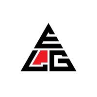 Elg-Dreieck-Buchstaben-Logo-Design mit Dreiecksform. Elg-Dreieck-Logo-Design-Monogramm. Elg-Dreieck-Vektor-Logo-Vorlage mit roter Farbe. elg dreieckiges Logo einfaches, elegantes und luxuriöses Logo. vektor