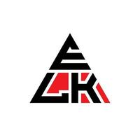 Elch-Dreieck-Buchstaben-Logo-Design mit Dreiecksform. Elch-Dreieck-Logo-Design-Monogramm. Elch-Dreieck-Vektor-Logo-Vorlage mit roter Farbe. Elch dreieckiges Logo einfaches, elegantes und luxuriöses Logo. vektor