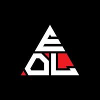 EOL-Dreieck-Buchstaben-Logo-Design mit Dreiecksform. EOL-Dreieck-Logo-Design-Monogramm. EOL-Dreieck-Vektor-Logo-Vorlage mit roter Farbe. eol dreieckiges Logo einfaches, elegantes und luxuriöses Logo. vektor