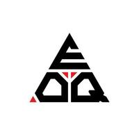 eoq triangel bokstavslogotypdesign med triangelform. eoq triangel logotyp design monogram. eoq triangel vektor logotyp mall med röd färg. eoq triangulär logotyp enkel, elegant och lyxig logotyp.