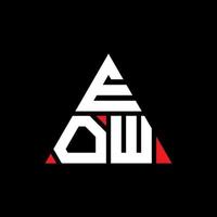EOW-Dreieck-Buchstaben-Logo-Design mit Dreiecksform. EOW-Dreieck-Logo-Design-Monogramm. EOW-Dreieck-Vektor-Logo-Vorlage mit roter Farbe. eow dreieckiges Logo einfaches, elegantes und luxuriöses Logo. vektor