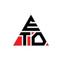 eto-Dreieck-Buchstaben-Logo-Design mit Dreiecksform. eto-Dreieck-Logo-Design-Monogramm. Eto-Dreieck-Vektor-Logo-Vorlage mit roter Farbe. eto dreieckiges Logo einfaches, elegantes und luxuriöses Logo. vektor