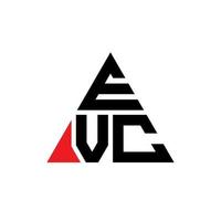 Evc-Dreieck-Buchstaben-Logo-Design mit Dreiecksform. Evc-Dreieck-Logo-Design-Monogramm. Evc-Dreieck-Vektor-Logo-Vorlage mit roter Farbe. evc dreieckiges Logo einfaches, elegantes und luxuriöses Logo. vektor