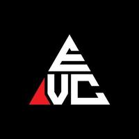 Evc-Dreieck-Buchstaben-Logo-Design mit Dreiecksform. Evc-Dreieck-Logo-Design-Monogramm. Evc-Dreieck-Vektor-Logo-Vorlage mit roter Farbe. evc dreieckiges Logo einfaches, elegantes und luxuriöses Logo. vektor