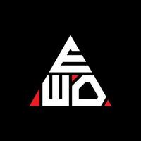 ewo-Dreieck-Buchstaben-Logo-Design mit Dreiecksform. ewo-Dreieck-Logo-Design-Monogramm. Ewo-Dreieck-Vektor-Logo-Vorlage mit roter Farbe. ewo dreieckiges Logo einfaches, elegantes und luxuriöses Logo. vektor