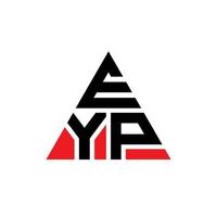 eyp-Dreieck-Buchstaben-Logo-Design mit Dreiecksform. Eyp-Dreieck-Logo-Design-Monogramm. Eyp-Dreieck-Vektor-Logo-Vorlage mit roter Farbe. eyp dreieckiges Logo einfaches, elegantes und luxuriöses Logo. vektor