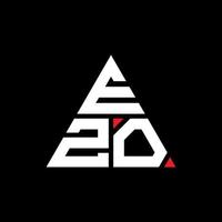 ezo triangel bokstavslogotypdesign med triangelform. ezo triangel logotyp design monogram. ezo triangel vektor logotyp mall med röd färg. ezo triangulär logotyp enkel, elegant och lyxig logotyp.