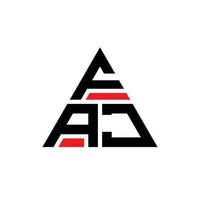 Faj-Dreieck-Buchstaben-Logo-Design mit Dreiecksform. Faj-Dreieck-Logo-Design-Monogramm. Faj-Dreieck-Vektor-Logo-Vorlage mit roter Farbe. faj dreieckiges logo einfaches, elegantes und luxuriöses logo. vektor