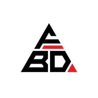 fbd-Dreieck-Buchstaben-Logo-Design mit Dreiecksform. fbd-Dreieck-Logo-Design-Monogramm. fbd-Dreieck-Vektor-Logo-Vorlage mit roter Farbe. fbd dreieckiges Logo einfaches, elegantes und luxuriöses Logo. vektor