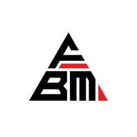 fbm-Dreieck-Buchstaben-Logo-Design mit Dreiecksform. fbm-Dreieck-Logo-Design-Monogramm. fbm-Dreieck-Vektor-Logo-Vorlage mit roter Farbe. fbm dreieckiges Logo einfaches, elegantes und luxuriöses Logo. vektor
