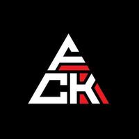 fck Dreiecksbuchstaben-Logo-Design mit Dreiecksform. Fck-Dreieck-Logo-Design-Monogramm. fck-Dreieck-Vektor-Logo-Vorlage mit roter Farbe. fck dreieckiges Logo einfaches, elegantes und luxuriöses Logo. vektor
