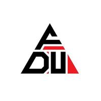 fdu-Dreieck-Buchstaben-Logo-Design mit Dreiecksform. fdu-Dreieck-Logo-Design-Monogramm. fdu-Dreieck-Vektor-Logo-Vorlage mit roter Farbe. fdu dreieckiges Logo einfaches, elegantes und luxuriöses Logo. vektor