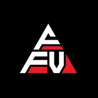 ffv-Dreieck-Buchstaben-Logo-Design mit Dreiecksform. ffv-Dreieck-Logo-Design-Monogramm. ffv-Dreieck-Vektor-Logo-Vorlage mit roter Farbe. ffv dreieckiges Logo einfaches, elegantes und luxuriöses Logo. vektor