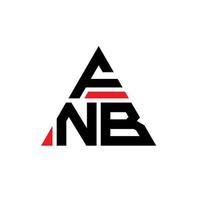 fnb-Dreieck-Buchstaben-Logo-Design mit Dreiecksform. fnb-Dreieck-Logo-Design-Monogramm. fnb-Dreieck-Vektor-Logo-Vorlage mit roter Farbe. fnb dreieckiges Logo einfaches, elegantes und luxuriöses Logo. vektor
