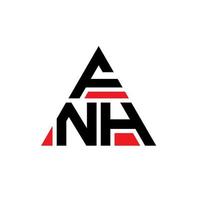 fnh-Dreieck-Buchstaben-Logo-Design mit Dreiecksform. fnh-Dreieck-Logo-Design-Monogramm. fnh-Dreieck-Vektor-Logo-Vorlage mit roter Farbe. fnh dreieckiges Logo einfaches, elegantes und luxuriöses Logo. vektor