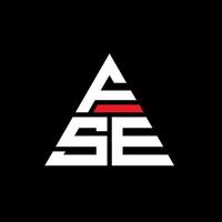 fse-Dreieck-Buchstaben-Logo-Design mit Dreiecksform. fse-Dreieck-Logo-Design-Monogramm. fse-Dreieck-Vektor-Logo-Vorlage mit roter Farbe. fse dreieckiges Logo einfaches, elegantes und luxuriöses Logo. vektor