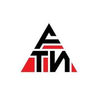 ftn triangel bokstavslogotypdesign med triangelform. ftn triangel logotyp design monogram. ftn triangel vektor logotyp mall med röd färg. ftn triangulär logotyp enkel, elegant och lyxig logotyp.