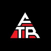 ftr Dreieck-Buchstaben-Logo-Design mit Dreiecksform. ftr Dreieck-Logo-Design-Monogramm. ftr Dreieck-Vektor-Logo-Vorlage mit roter Farbe. ftr dreieckiges Logo einfaches, elegantes und luxuriöses Logo. vektor
