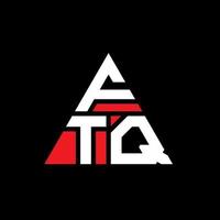 ftq triangel bokstavslogotyp design med triangelform. ftq triangel logotyp design monogram. ftq triangel vektor logotyp mall med röd färg. ftq triangulär logotyp enkel, elegant och lyxig logotyp.