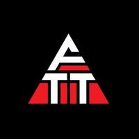 ftt triangel bokstavslogotypdesign med triangelform. ftt triangel logotyp design monogram. ftt triangel vektor logotyp mall med röd färg. ftt triangulär logotyp enkel, elegant och lyxig logotyp.