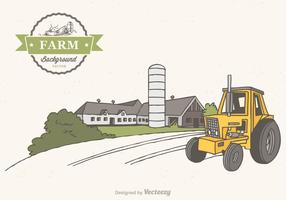 Gratis Farm Scene Vector Bakgrund