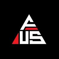 fus-Dreieck-Buchstaben-Logo-Design mit Dreiecksform. Fus-Dreieck-Logo-Design-Monogramm. Fus-Dreieck-Vektor-Logo-Vorlage mit roter Farbe. fus dreieckiges Logo einfaches, elegantes und luxuriöses Logo. vektor