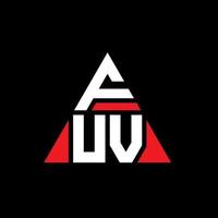 fuv Dreiecksbuchstaben-Logo-Design mit Dreiecksform. fuv dreieck logo design monogramm. fuv dreieck vektor logo vorlage mit roter farbe. fuv dreieckiges Logo einfaches, elegantes und luxuriöses Logo.
