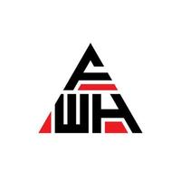 fwh Dreiecksbuchstaben-Logo-Design mit Dreiecksform. fwh-Dreieck-Logo-Design-Monogramm. fwh-Dreieck-Vektor-Logo-Vorlage mit roter Farbe. fwh dreieckiges Logo einfaches, elegantes und luxuriöses Logo. vektor