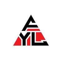 fyl-Dreieck-Buchstaben-Logo-Design mit Dreiecksform. fyl dreieck logo design monogramm. Fyl-Dreieck-Vektor-Logo-Vorlage mit roter Farbe. fyl dreieckiges Logo einfaches, elegantes und luxuriöses Logo. vektor