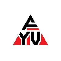 fyv Dreiecksbuchstaben-Logo-Design mit Dreiecksform. fyv-Dreieck-Logo-Design-Monogramm. fyv-Dreieck-Vektor-Logo-Vorlage mit roter Farbe. fyv dreieckiges Logo einfaches, elegantes und luxuriöses Logo. vektor