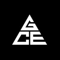 gce triangel bokstavslogotypdesign med triangelform. gce triangel logotyp design monogram. gce triangel vektor logotyp mall med röd färg. gce triangulär logotyp enkel, elegant och lyxig logotyp.