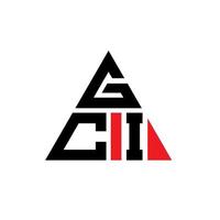 gci triangel bokstavslogotypdesign med triangelform. gci triangel logotyp design monogram. gci triangel vektor logotyp mall med röd färg. gci triangulär logotyp enkel, elegant och lyxig logotyp.
