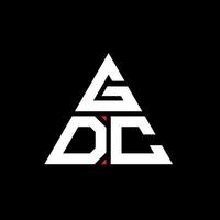 gdc-Dreieck-Buchstaben-Logo-Design mit Dreiecksform. GDC-Dreieck-Logo-Design-Monogramm. gdc-Dreieck-Vektor-Logo-Vorlage mit roter Farbe. gdc dreieckiges logo einfaches, elegantes und luxuriöses logo. vektor