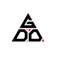 Gdo-Dreieck-Buchstaben-Logo-Design mit Dreiecksform. Gdo-Dreieck-Logo-Design-Monogramm. Gdo-Dreieck-Vektor-Logo-Vorlage mit roter Farbe. gdo dreieckiges Logo einfaches, elegantes und luxuriöses Logo. vektor