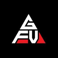 gfv Dreiecksbuchstaben-Logo-Design mit Dreiecksform. gfv-Dreieck-Logo-Design-Monogramm. gfv-Dreieck-Vektor-Logo-Vorlage mit roter Farbe. gfv dreieckiges logo einfaches, elegantes und luxuriöses logo. vektor