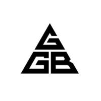 ggb triangel bokstavslogotypdesign med triangelform. ggb triangel logotyp design monogram. ggb triangel vektor logotyp mall med röd färg. ggb triangulär logotyp enkel, elegant och lyxig logotyp.