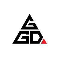 ggd-Dreieck-Buchstaben-Logo-Design mit Dreiecksform. ggd-Dreieck-Logo-Design-Monogramm. ggd dreieck vektor logo vorlage mit roter farbe. dreieckiges ggd-logo einfaches, elegantes und luxuriöses logo.