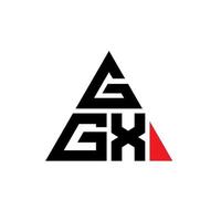 ggx-Dreieck-Buchstaben-Logo-Design mit Dreiecksform. ggx-Dreieck-Logo-Design-Monogramm. ggx-Dreieck-Vektor-Logo-Vorlage mit roter Farbe. ggx dreieckiges Logo einfaches, elegantes und luxuriöses Logo. vektor