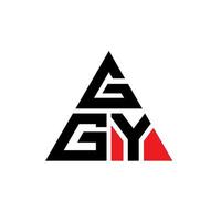 ggy-Dreieck-Buchstaben-Logo-Design mit Dreiecksform. Gy-Dreieck-Logo-Design-Monogramm. Gy-Dreieck-Vektor-Logo-Vorlage mit roter Farbe. ggy dreieckiges Logo einfaches, elegantes und luxuriöses Logo. vektor