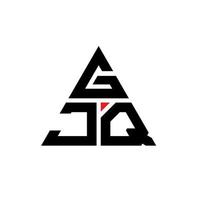 gjq triangel bokstavslogotypdesign med triangelform. gjq triangel logotyp design monogram. gjq triangel vektor logotyp mall med röd färg. gjq triangulär logotyp enkel, elegant och lyxig logotyp.