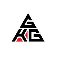 gkg-Dreieck-Buchstaben-Logo-Design mit Dreiecksform. gkg-Dreieck-Logo-Design-Monogramm. gkg-Dreieck-Vektor-Logo-Vorlage mit roter Farbe. gkg dreieckiges Logo einfaches, elegantes und luxuriöses Logo. vektor
