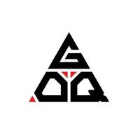 goq triangel bokstavslogotypdesign med triangelform. goq triangel logotyp design monogram. goq triangel vektor logotyp mall med röd färg. goq triangulär logotyp enkel, elegant och lyxig logotyp.