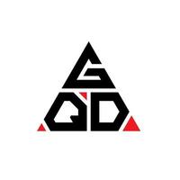 gqd-Dreieck-Buchstaben-Logo-Design mit Dreiecksform. GQD-Dreieck-Logo-Design-Monogramm. GQD-Dreieck-Vektor-Logo-Vorlage mit roter Farbe. gqd dreieckiges Logo einfaches, elegantes und luxuriöses Logo. vektor