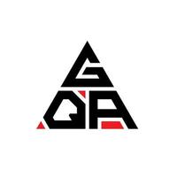gqa triangel bokstavslogotypdesign med triangelform. gqa triangel logotyp design monogram. gqa triangel vektor logotyp mall med röd färg. gqa triangulär logotyp enkel, elegant och lyxig logotyp.