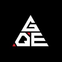 gqe Dreiecksbuchstaben-Logo-Design mit Dreiecksform. gqe-Dreieck-Logo-Design-Monogramm. gqe-Dreieck-Vektor-Logo-Vorlage mit roter Farbe. gqe dreieckiges Logo einfaches, elegantes und luxuriöses Logo. vektor