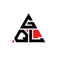 gql-Dreieck-Buchstaben-Logo-Design mit Dreiecksform. GQL-Dreieck-Logo-Design-Monogramm. Gql-Dreieck-Vektor-Logo-Vorlage mit roter Farbe. gql dreieckiges Logo einfaches, elegantes und luxuriöses Logo. vektor